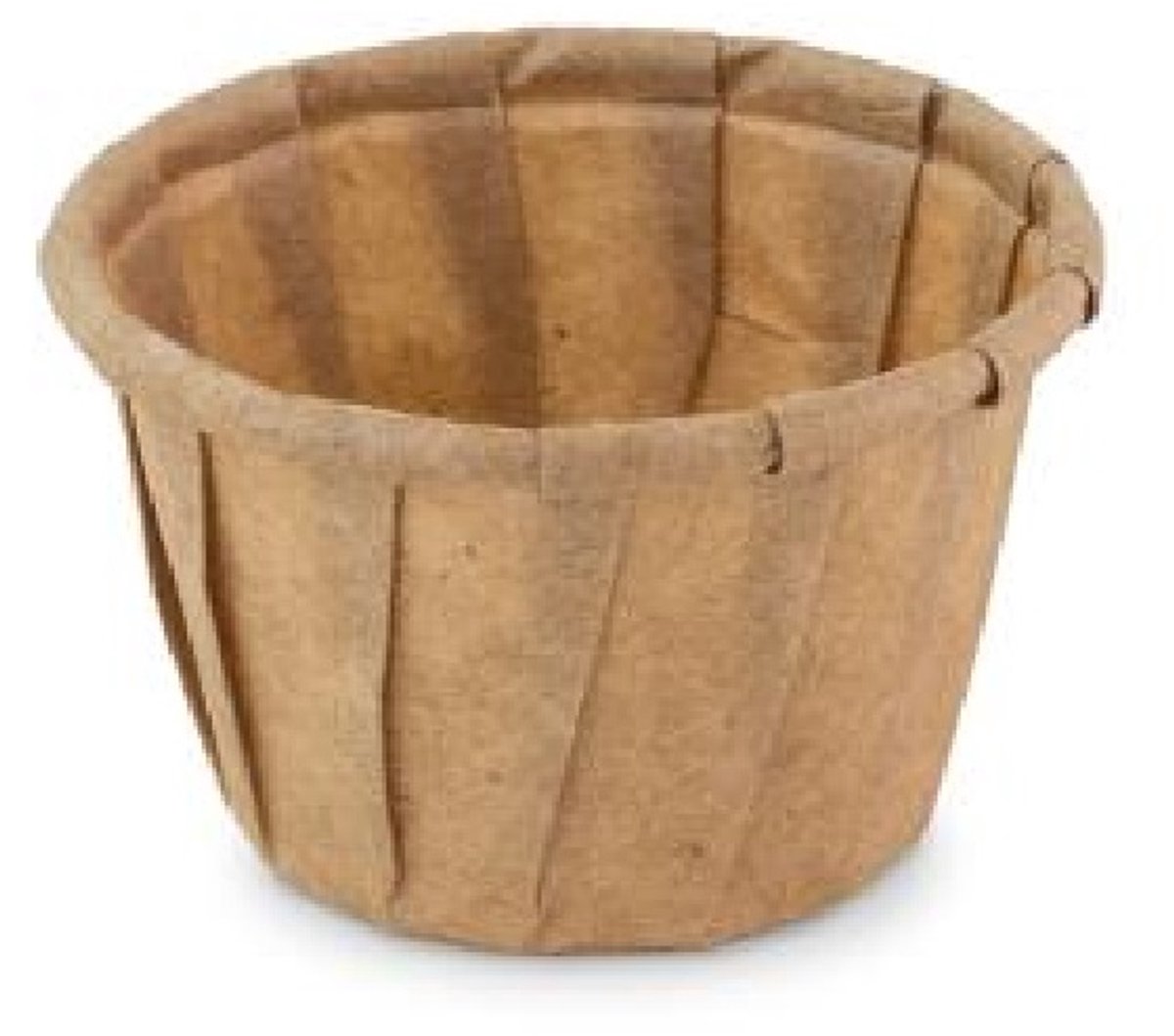 Sausbakje papier (FSC®) rond bruin ø 3,5 cm / 15 ml | Inhoud: 200 stuks